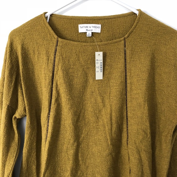 SOLD Madewell Texture & Thread Eyelet-Inset Top XS - Picture 3 of 6